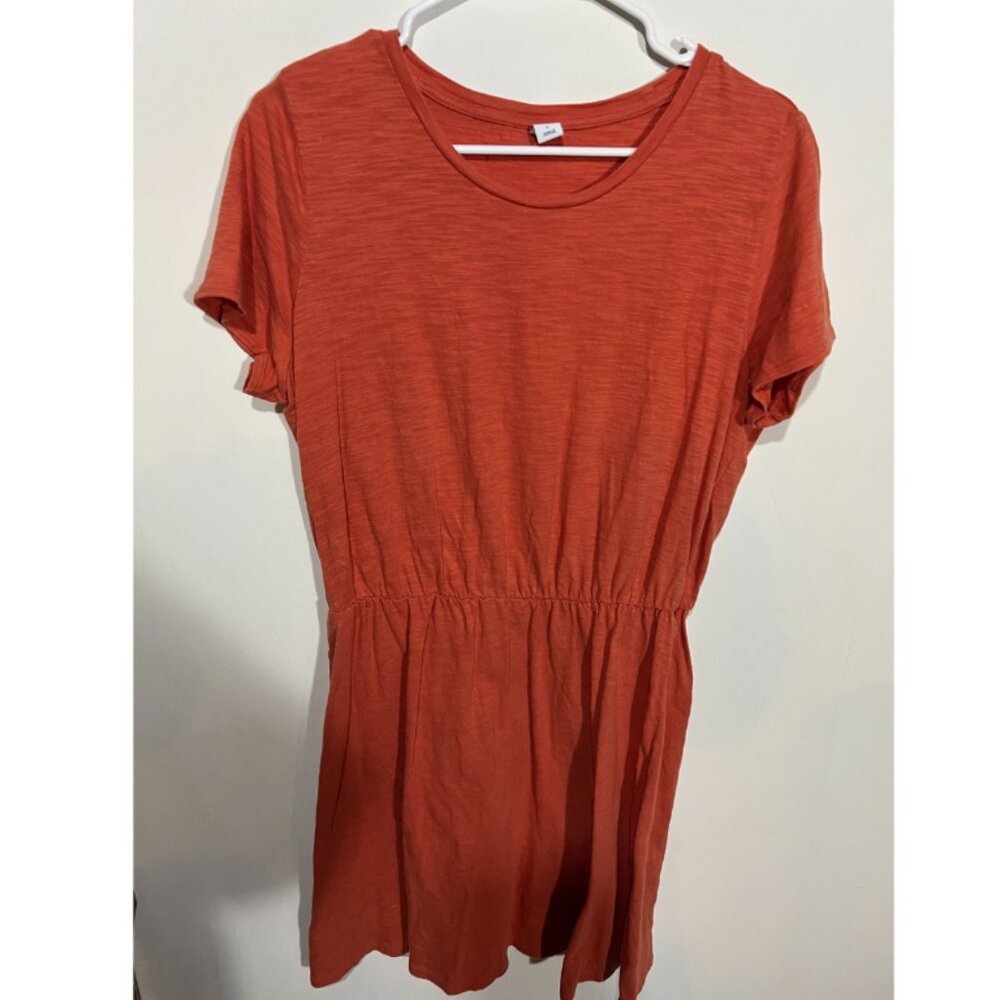 Old Navy - Women's Burnt Orange Knit Dress - Size Large